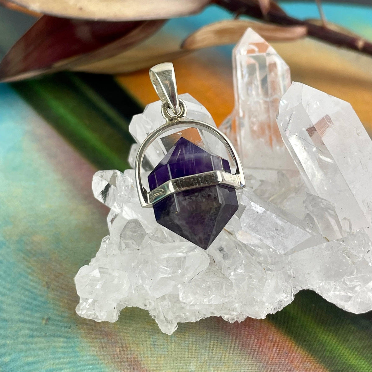 Amethyst Pendulum Necklace