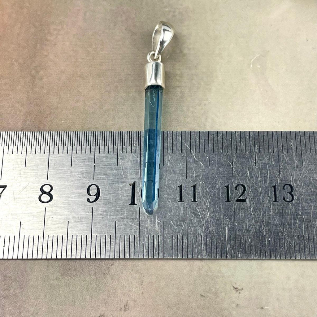 Blue Crystal Point Necklace
