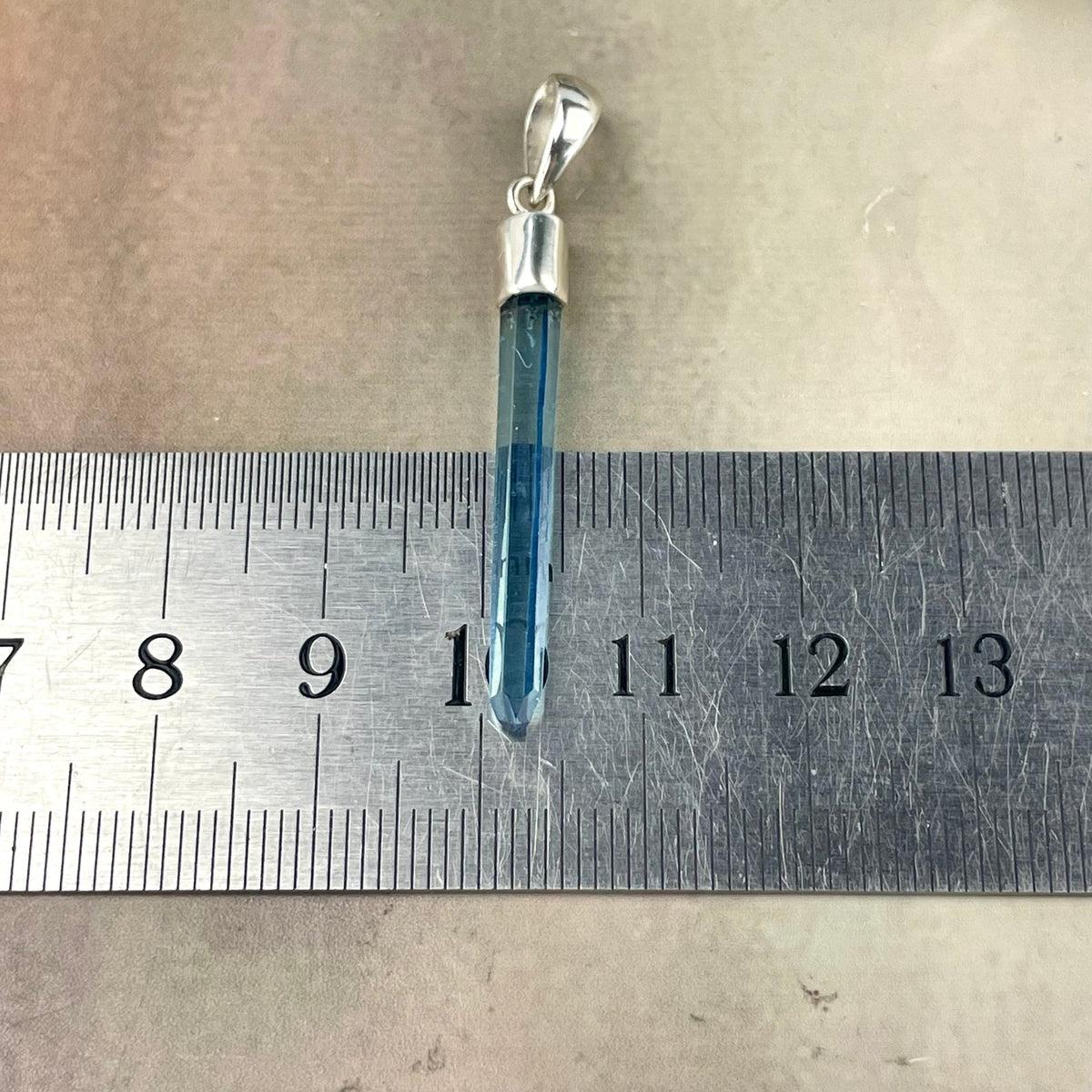 Blue Crystal Point Necklace