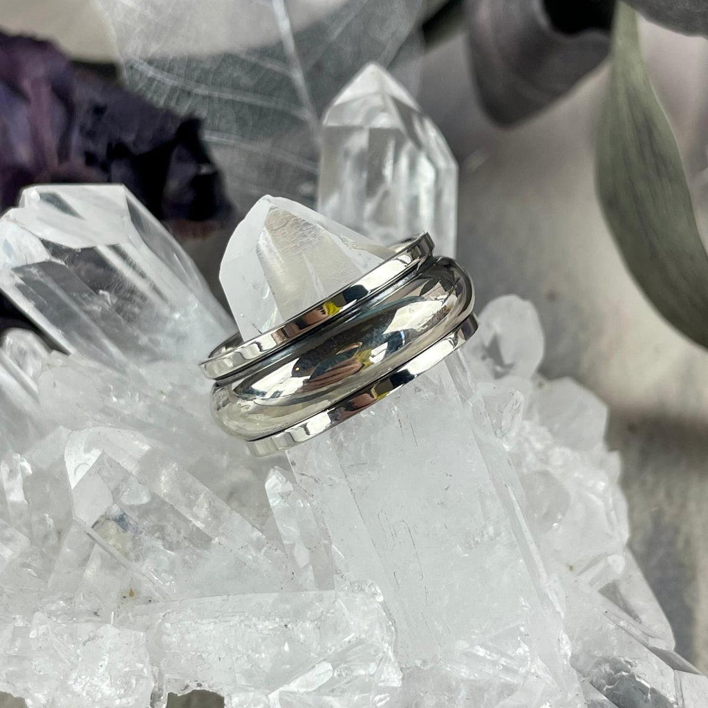 Wide Band Spinner Ring