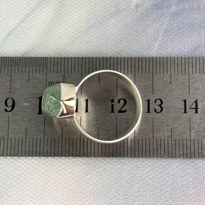 Aquamarine Crystal Piece Ring