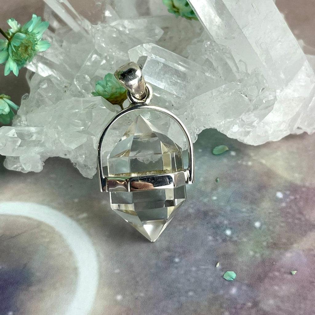 Double Terminated Quartz Pendant