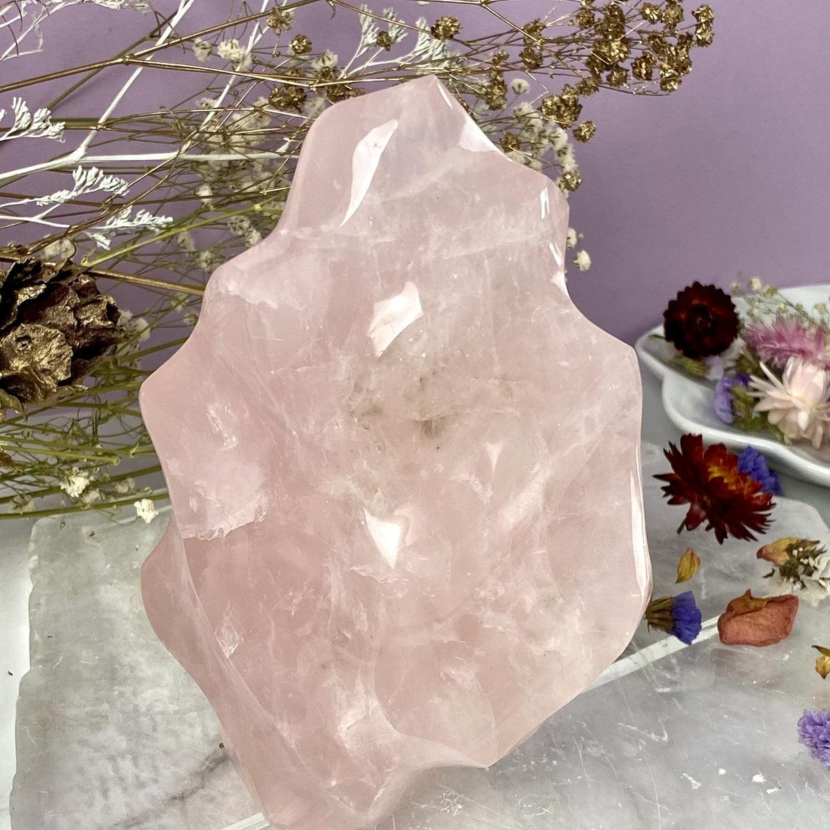 Rose Quartz Crystal Flames 12cm - 19cm