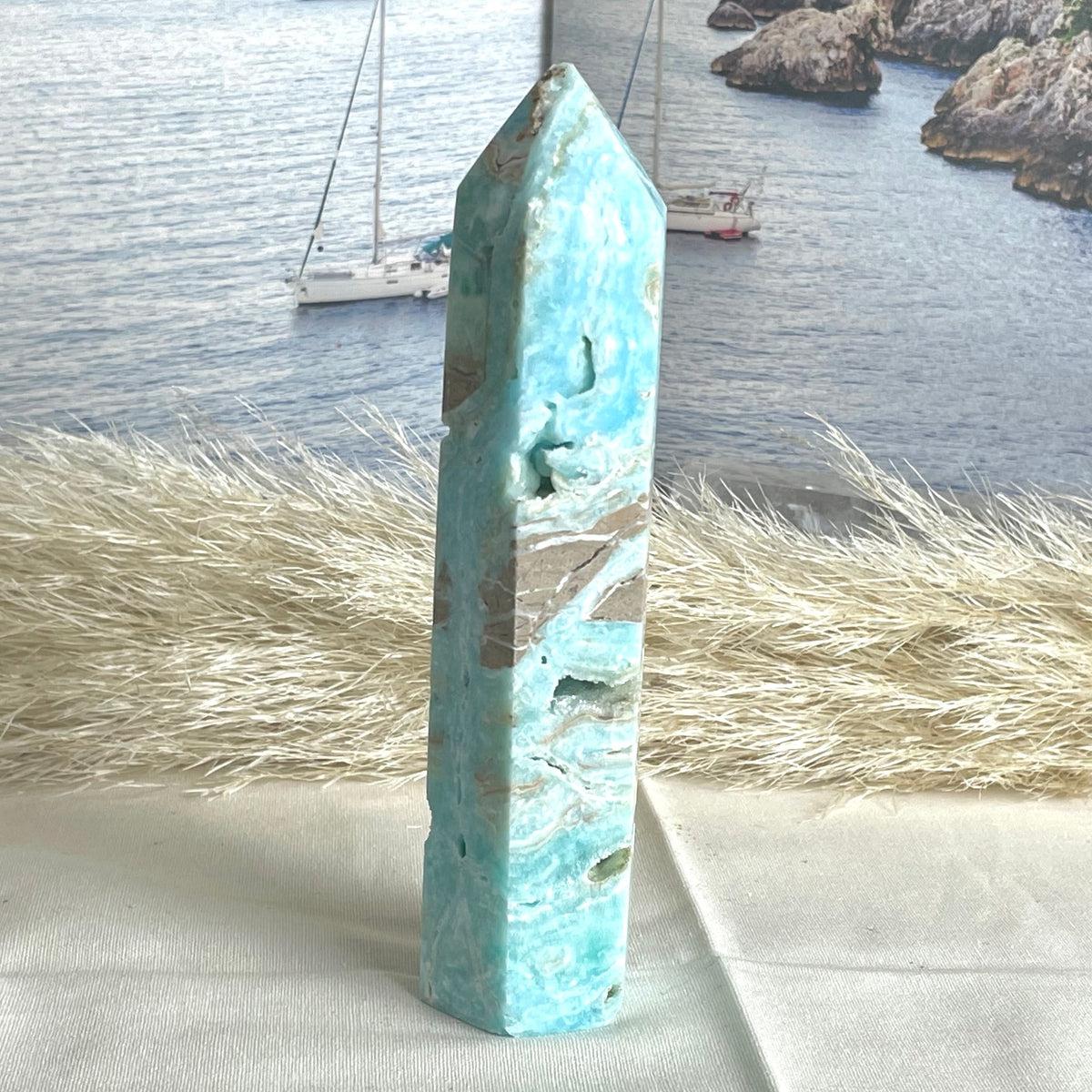 Blue Calcite Crystal Point