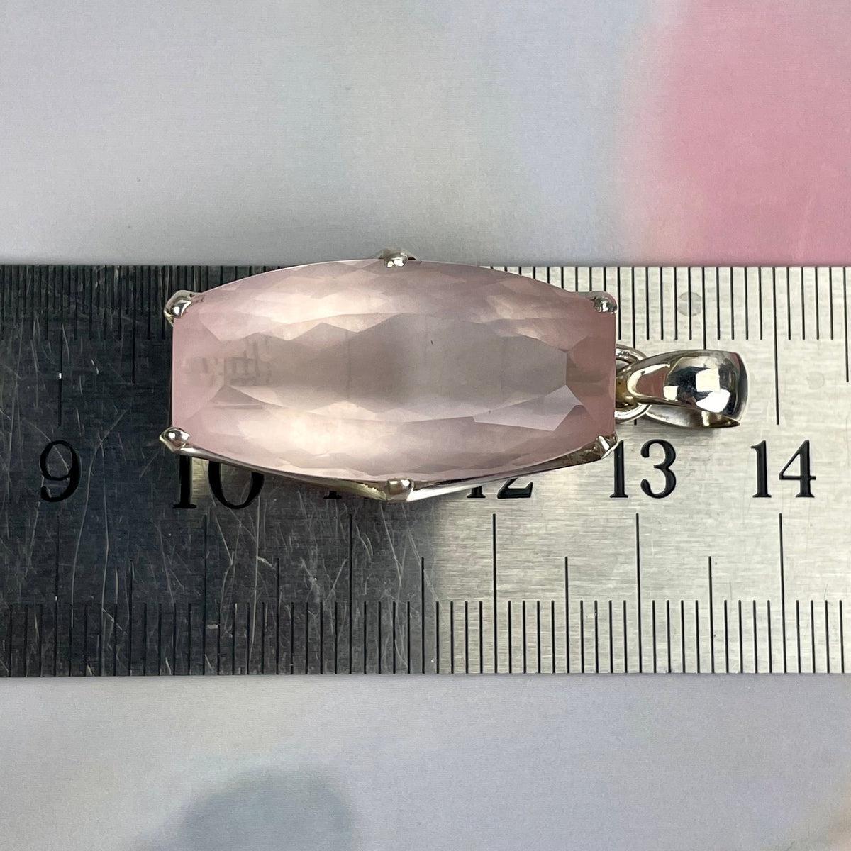 Rose Quartz Sterling Silver Pendant