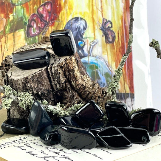 Black Jade Tumbled Stones