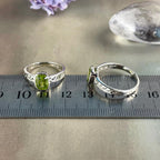 Rectangle Cut Peridot Ring