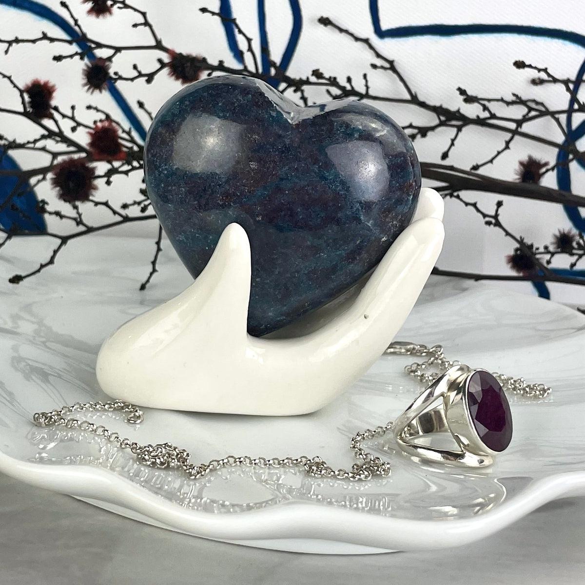 Hand Carved Crystal Heart