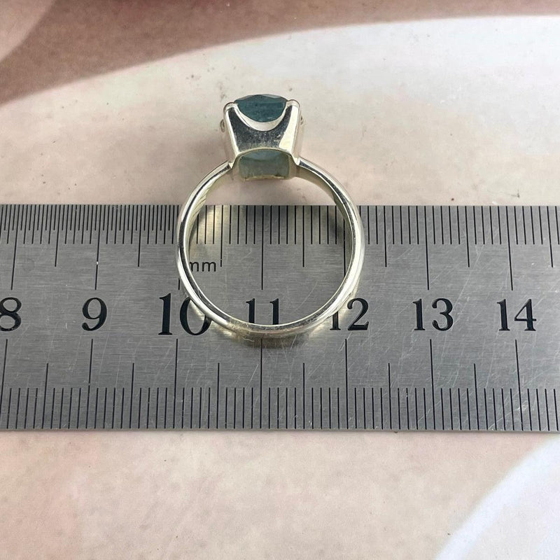 Large Women's Aquamarine Ring