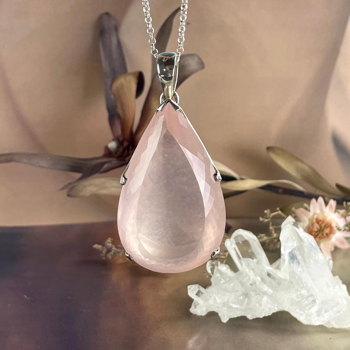 Rose Quartz Extra Large Pendant