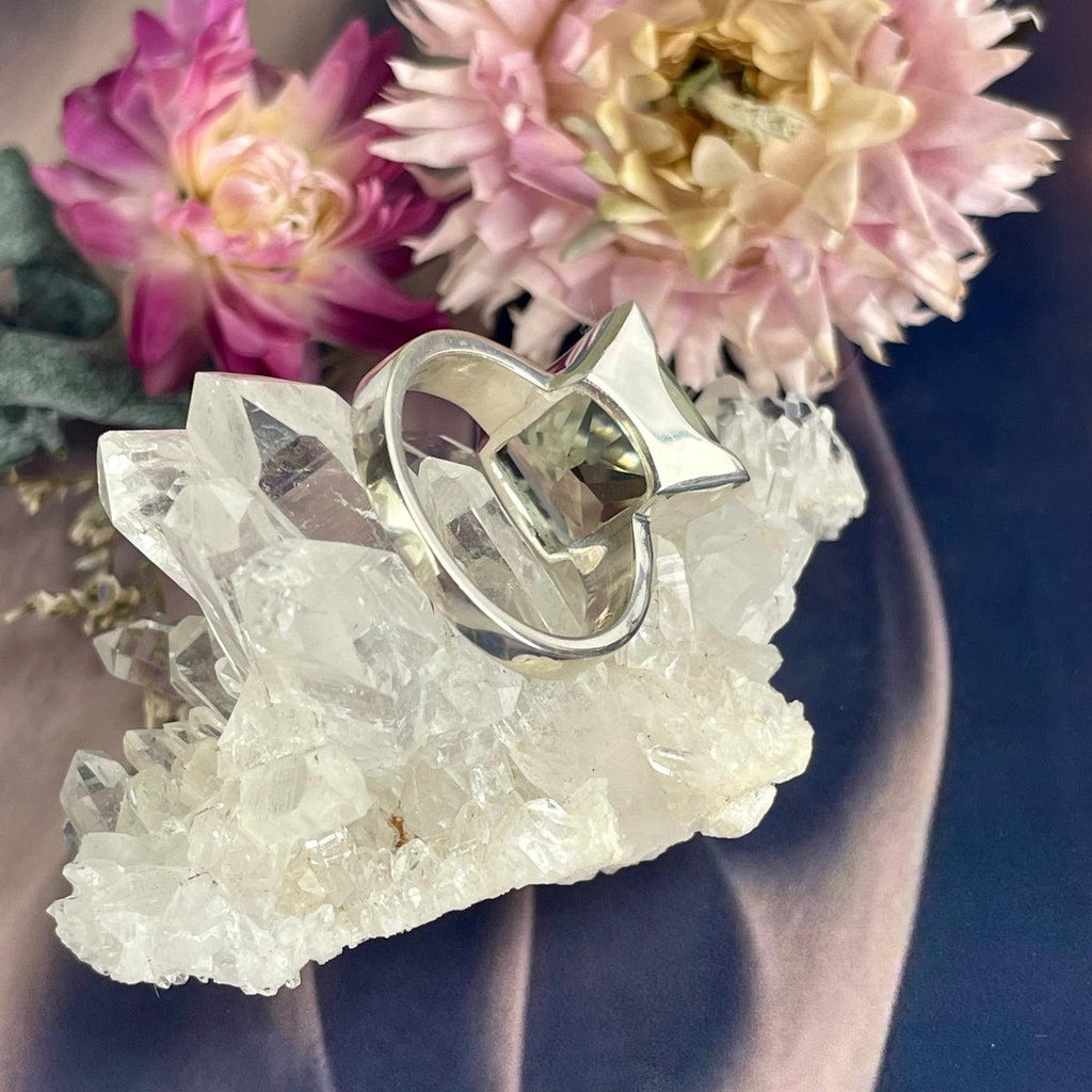 Green Amethyst Gemstone Ring