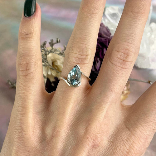 Small Size Blue Topaz Ring