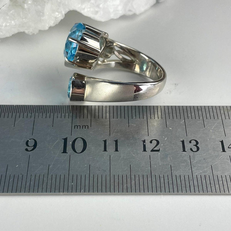 Swiss Blue Topaz Unique Ring