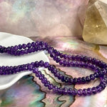 Amethyst (Africa) 3-4mm Faceted Bead Necklace