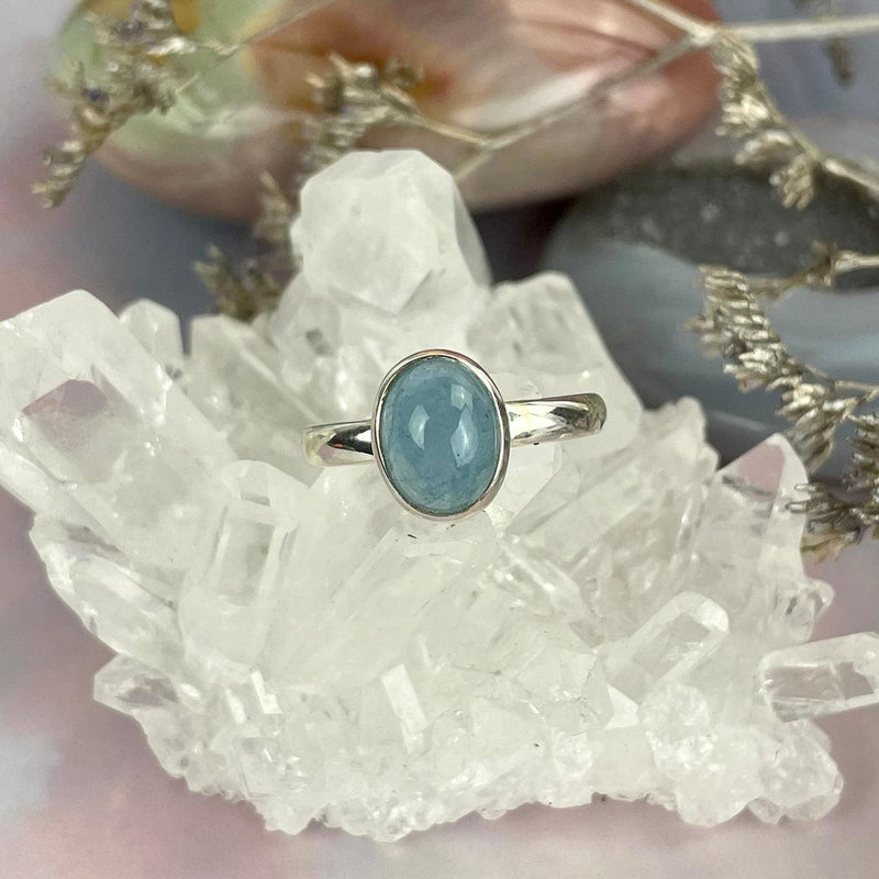 Aquamarine Oval Ring