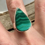 Green Stone Silver Ring