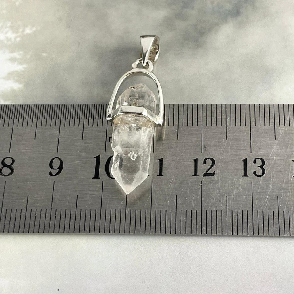 Tibetan Quartz Raw Small Double Terminated Point Pendant