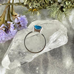 Emerald Cut Blue Gemstone Ring