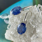 Tanzanite Evening Silver Earrings