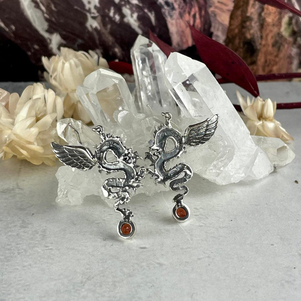 Garnet Reptile Earrings