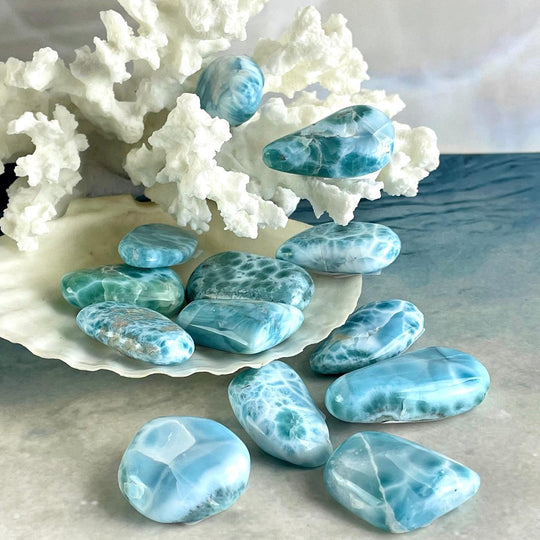 Larimar High Grade Large Tumbled Stones