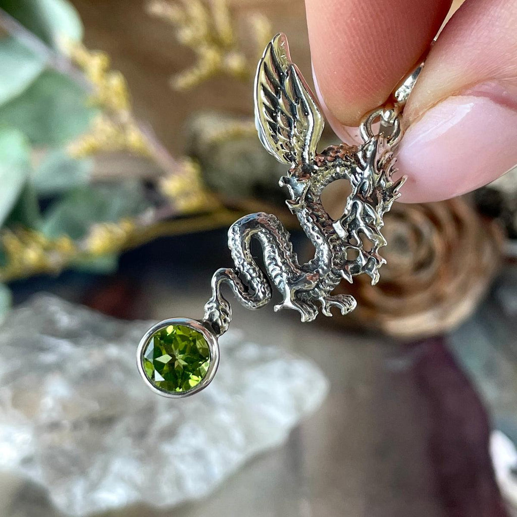 Dragon Pendant And Earring Set