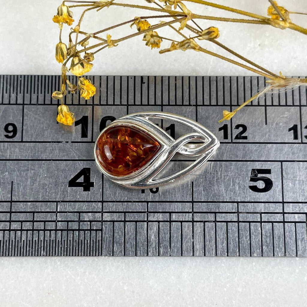 Sterling Silver Amber Pendant