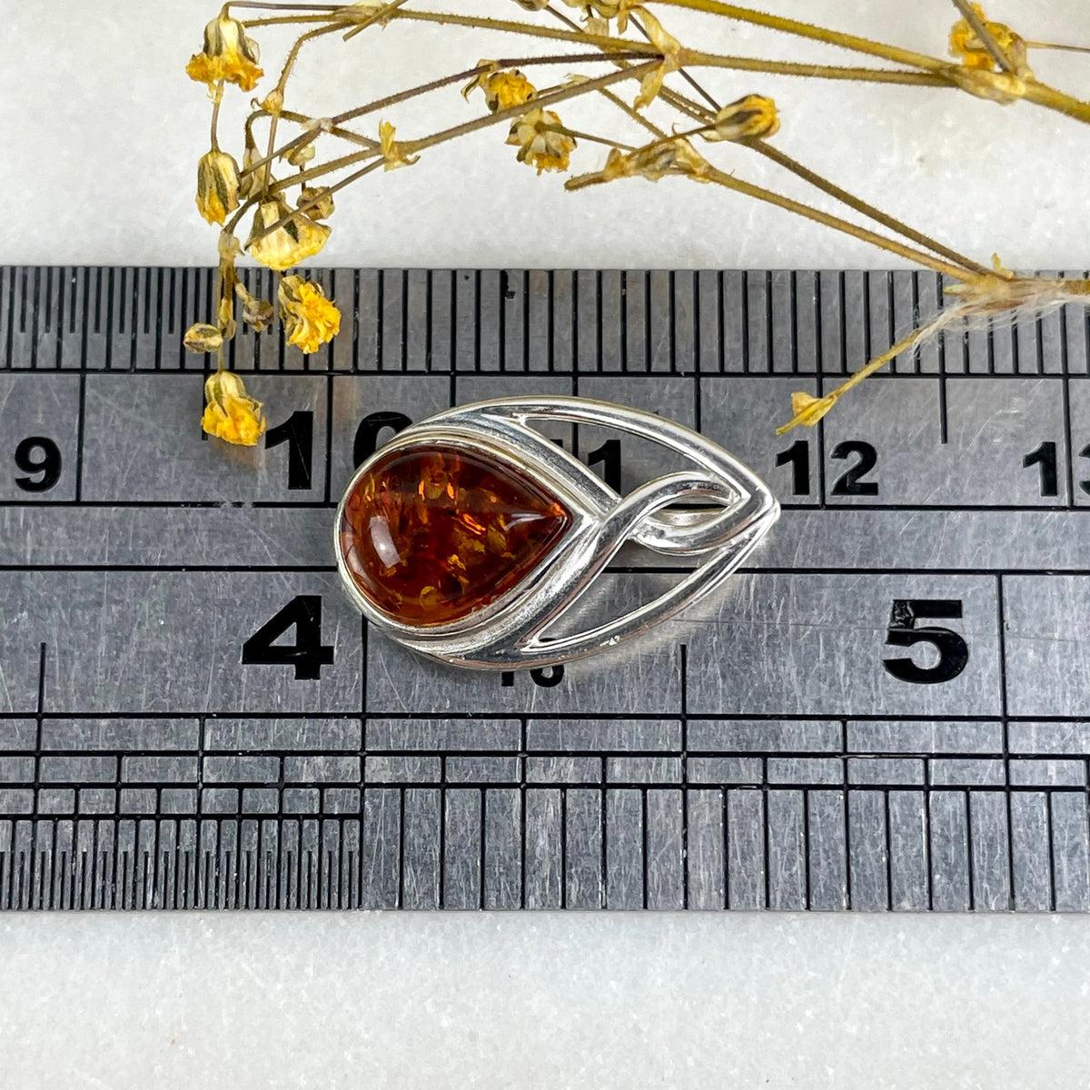 Sterling Silver Amber Pendant