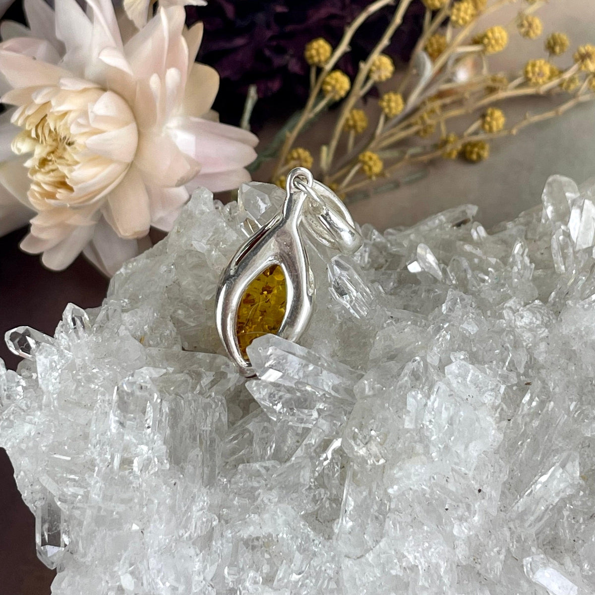 Amber 925 Silver Pendant