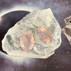 Rose Quartz Statement Earrings