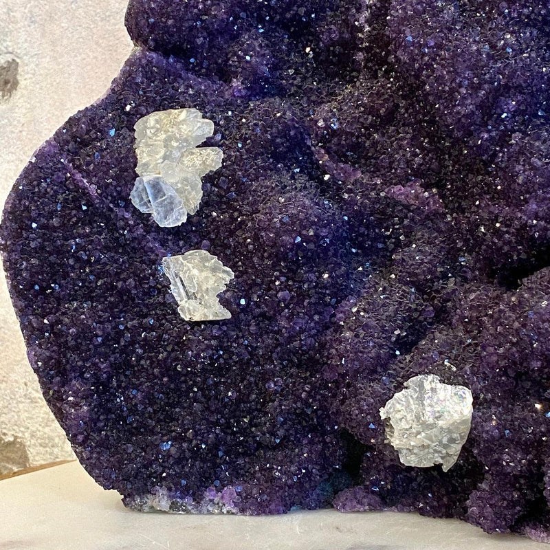 Amethyst Crystal Cave with Calcite Inclusions