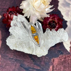 Amber Small Silver Pendant