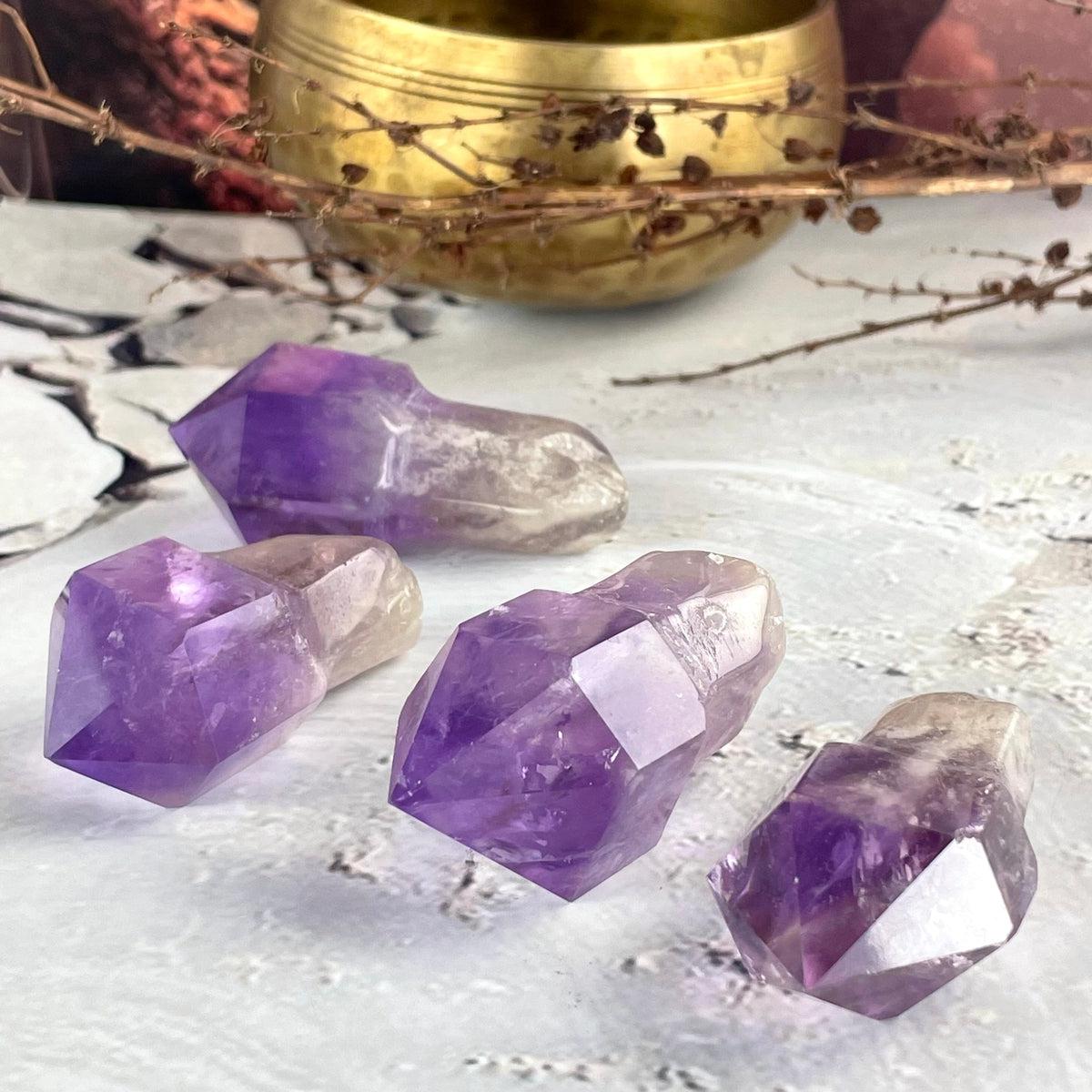 Semi Polished Amethyst Crystal Point