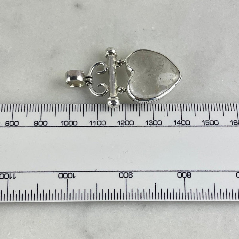 Clear Gemstone Heart Pendant