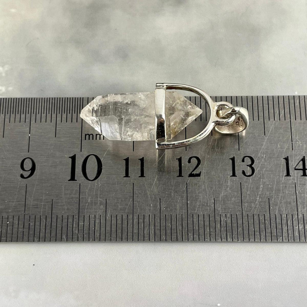 Tibetan Quartz Raw Small Double Terminated Point Pendant