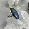 Blue Labradorite Silver Ring