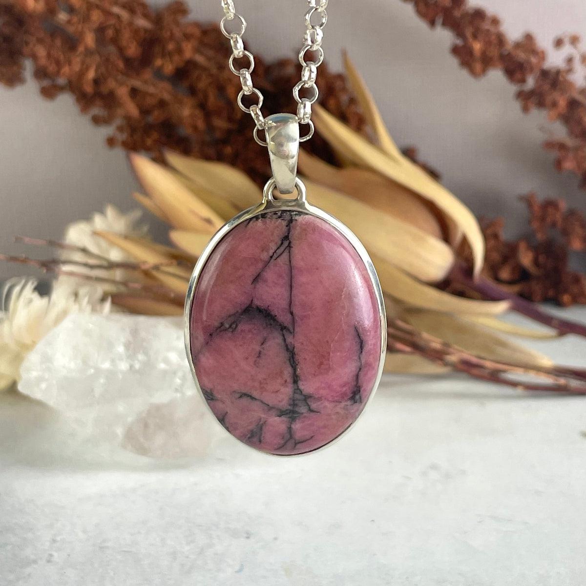 Rhodonite Oval Pendant