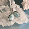 Pale Blue And White Stone Earrings