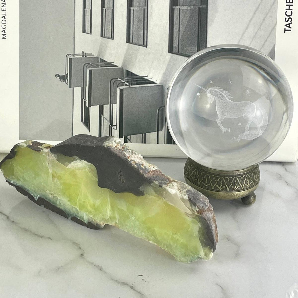 Prehnite Polished Slice