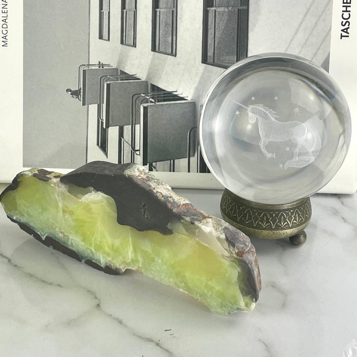 Prehnite Polished Slice