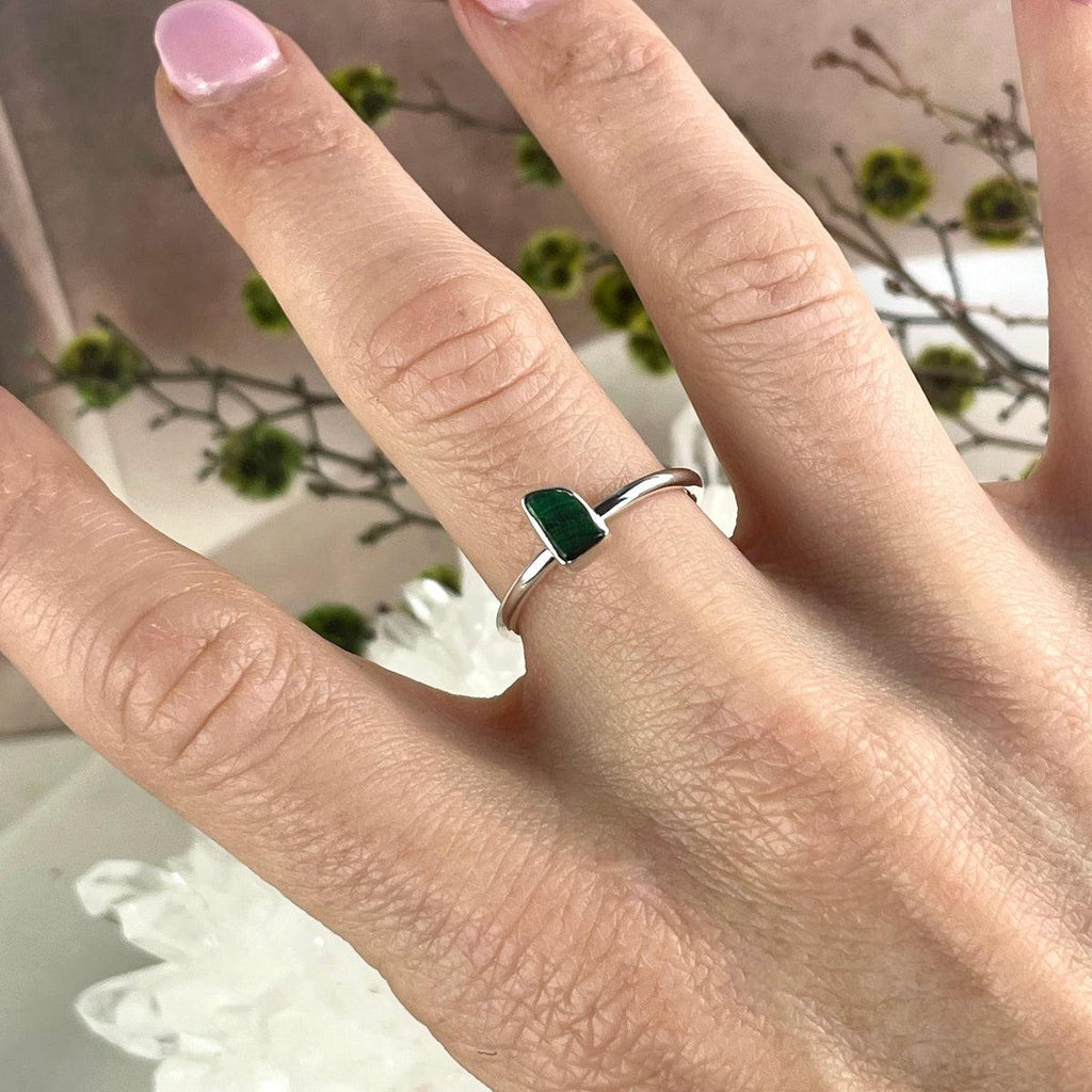 Freeform Malachite Stone Ring
