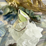 Prehnite Pear Cut Ring