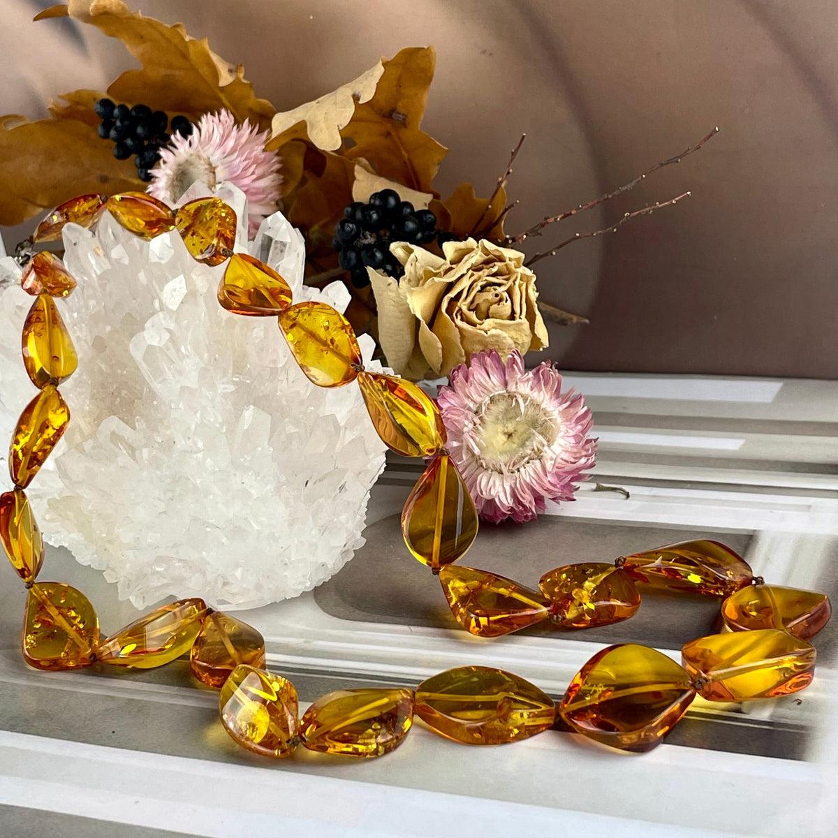 Amber Beaded Necklace