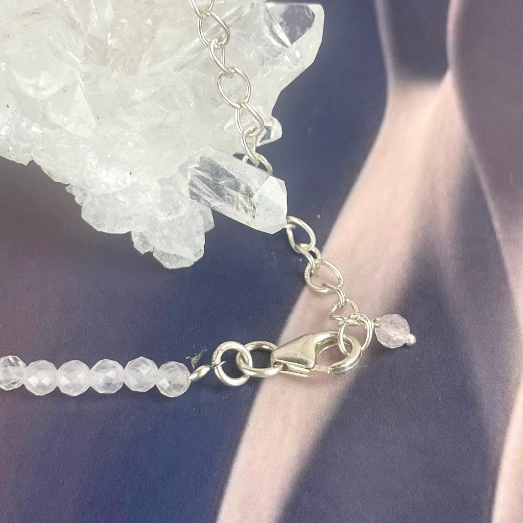 Rose Quartz And Sterling Silver Beads