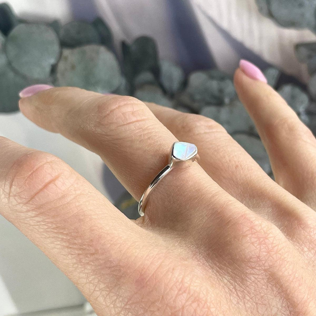 Moonstone Raw Ring