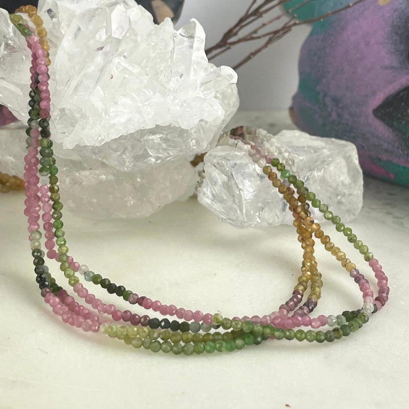 Small Bead Crystal Necklace