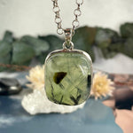 Green Stone Sterling Silver Pendant