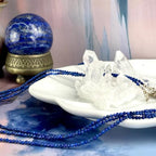 Lapis Lazuli Faceted 2-2.5mm Bead Necklace