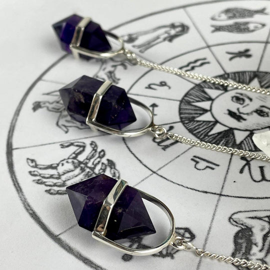 Amethyst Double Terminated Point Pendulum