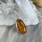 Oval Yellow Amber Pendant